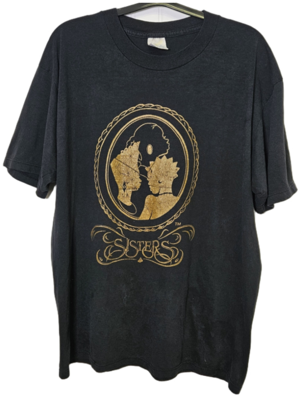 Vintage 1995 Sisters Creed T-Shirt Large Black Faith Empowerment Graphic